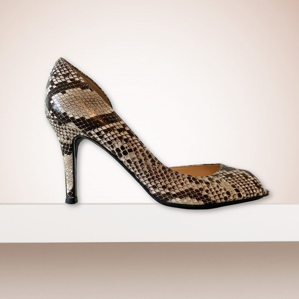 ⭐️❤️ MARC FISHER Peep Toe Snakeskin Heels / Pumps 8.5